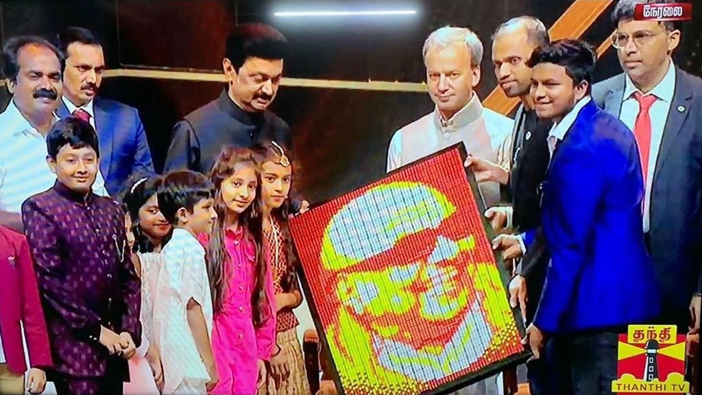 At the closing ceremony of the 44th Chess Olympiad